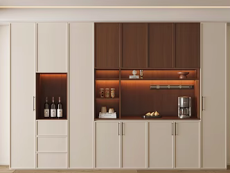 Modern Wine Cabinet Jewelry Ornaments Sideboard Decorative Cabinet 3d model
