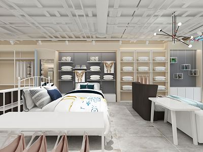 Modern Home Textile Store 3d model