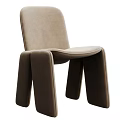 Modern Minimalist Single Chair With Textured Fabric Upholstery Ergonomic Curved Seat And Multiple Color Options