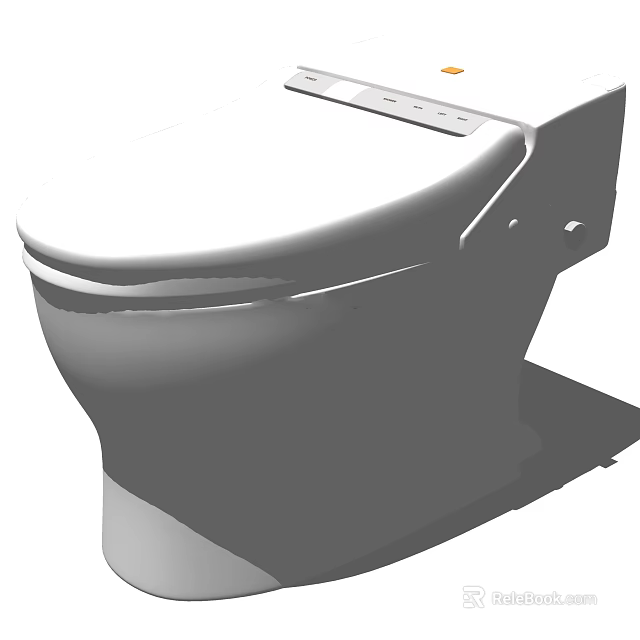 Modern Wall Mounted Toilet With Sleek Design And Smooth Surface For Bathroom 3d model 