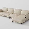 Modern Beige Modular Sofa With Chaise Lounge And Sleek Living Room Design