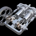 Industrial Mechanical Equipment With Dual Cylinders Flywheel And Metal Structure Components