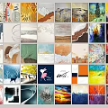 Abstract Paintings Art Collection Featuring Diverse Styles And Vibrant Colors