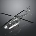 Silver Modern Helicopter Supporting Aerospace Missions With Rotors And Reflection