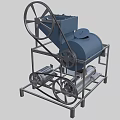 charcoal extrusion machine charcoal making machine 3d model