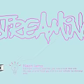 Neon Lamp Combination Featuring Pink Streaming Word Design On Dark Wall And Books Stack