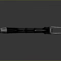 Modern Hi tech Weapon Design With Metallic Black Silver Grip And Forked Front Structure 3d model