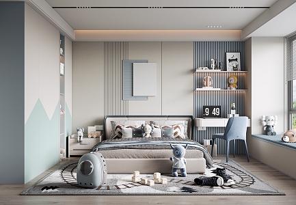 Modern Children's Room Boys Children's Room 3d model