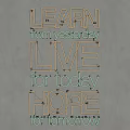 Decorative Lights Forming Learn from Yesterday Live for Today Hope for Tomorrow on Gray Wall