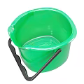Green Plastic Bucket With 6.6 Inch Diameter 5.9 Inch Height And Black Handle