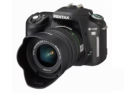 PENTAX K100D Digital SLR Camera with Black Body and Detachable Lens 3d model PENTAX K100D Digital SLR Camera with Black Body and Detachable Lens 3d model