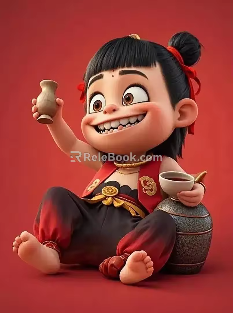 Cinema Art Device Shopping Mall Art Device Children's Entertainment Area Doll Which Ao-Bing Interactive Device Which Ao-Bing Art Device 3d model