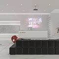 Modern Clothing Store Interior With Marble Floor Display Racks Sofa And Lighting