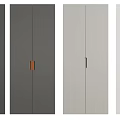 Modern Cabinet Doors In Different Colors With Metal And Orange Handles