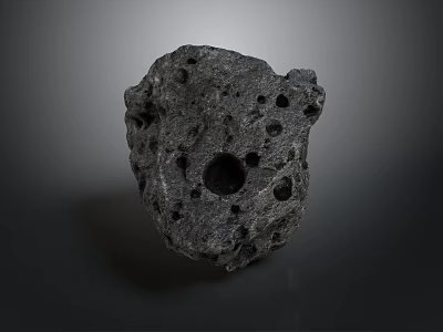Natural Stone Decorative Ornament With Irregular Shape Hollow Design And Textured Surface 3d model