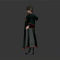 Game and Movie Character Standing in Green Robe With Red Trim And Dark Inner Clothing