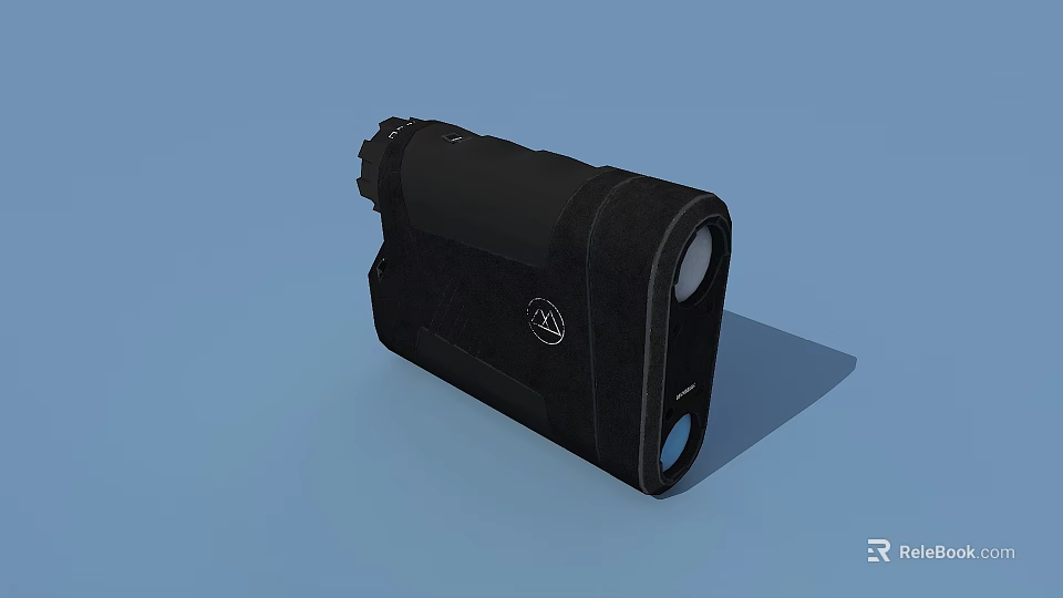 Professional Black Handheld Industrial Equipment with Optical Design and Logo 3d model 