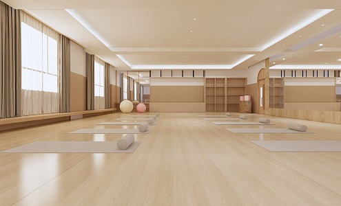 Modern Yoga Dance Studio 3d model