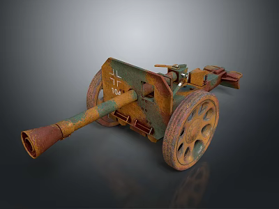 Artillery Gun Artillery Ship Gun Siege Gun Cannon Anti-aircraft Breaking Heavy Gun Heavy Gun 3d model