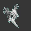 Game and Movie Character With Glowing Wings Red And Black Holding Weapon Demonic Dark Design