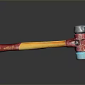 Hammer Warhammer Cartoon Hammer Magic Hammer Thor's Hammer Ancient Weapons Cold Weapons Medieval Items 3d model
