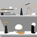 Light Luxury Table Lamp Metal Table Lamp 3d model