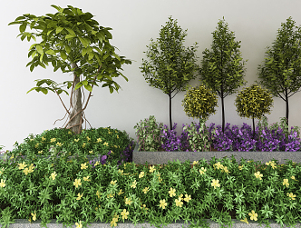 modern plants 3d model