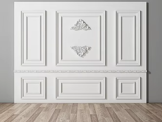 Jane European background wall 3d model
