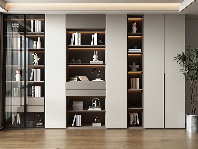 Home bookcase SU model model