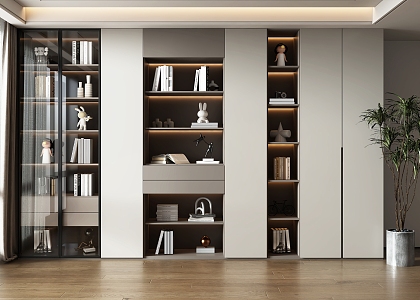 Home bookcase SU model 3d model