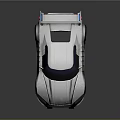 Sleek Modern Sports Car With Blue LED Lights Convertible Top And Alloy Wheels
