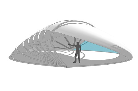 Modern Tensioned Membrane Special-shaped Membrane Pavilion Tensioned Membrane Structure Tensioned Membrane Corridor Curve Sculpture 3d model