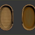 Set of Two Handmade Woven Storage Baskets with Rattan Handles and Natural Design