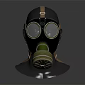 Durable Firefighting Gas Mask with Protective Glass Lenses and Adjustable Straps