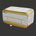 White Line Brand Modern Double Slot Tissue Box with Smooth Surface and Reflective Base