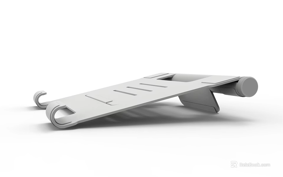 Sturdy White Wrought Iron Foldable Desktop Support Stand With Modern Sleek Design 3d model