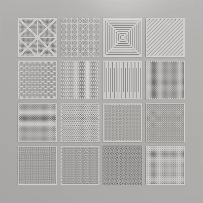 Modern punching plate 3d model