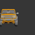 Yellow Off-Road SUV With Rugged Styling Black Rims And Modern Retro Design
