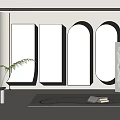 Modern Living Room With Multiple Different Shaped Mirrors And Decorative Paintings