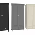Modern Chest of Drawers with Two Tone Design Cabinet Doors and Metal Handles