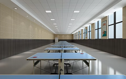modern table tennis hall 3d model