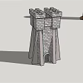 Different Architectural Towers With Stone Castle Brown Dome And Small White Roof Design