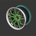 Black Tire With Silver Alloy Wheel Spoke Design And Glossy Finish