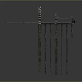 Ancient Building Model With Tall Stone Columns Decorative Tops And Horizontal Beam