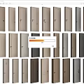 Various Modern Hinged Doors With Different Wooden Finishes And Color Options