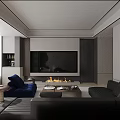 Modern Minimalist Living And Dining Room With Luxury Leather Sofa And Elegant Interior Design