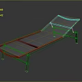 Stylish Modern Lounge Chair With Blue Cushioned Surface And Sleek Metal Frame Design