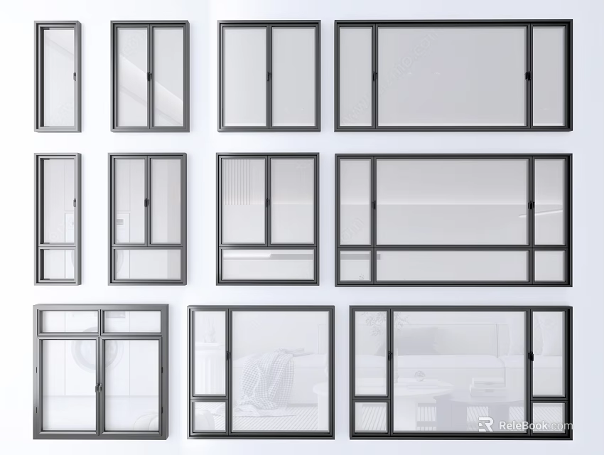 Various Casement Windows Designs And Styles For Modern Home Installation Features 3d model 
