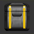 Durable Gray Storage Box With Yellow Stripes Number 01 For Household Organizing