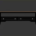 Stylish Black Coffee Table With Brown Wooden Top And Three Drawers